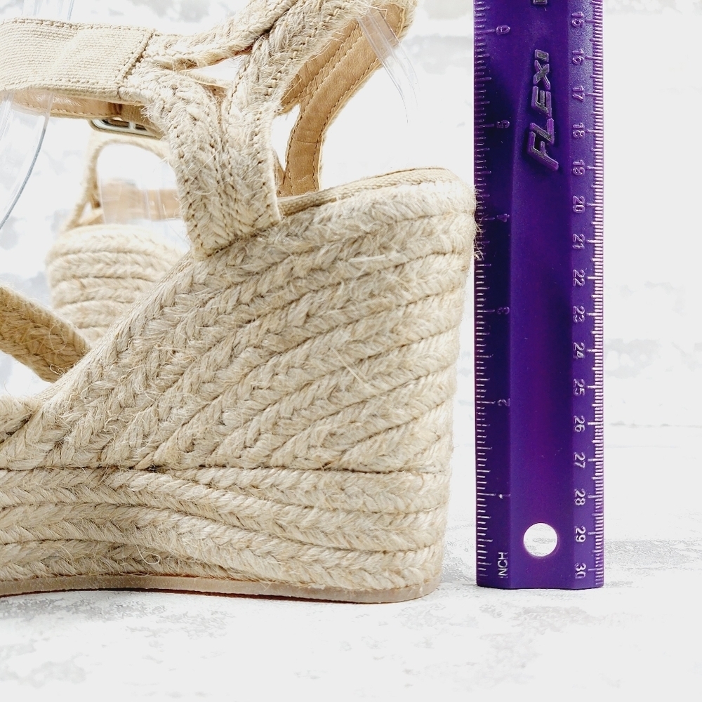 NEW Jeffrey Campbell’s Braided Espadrilles Buckle Ankle Strap Wedge Sandals D811 - Picture 9 of 11